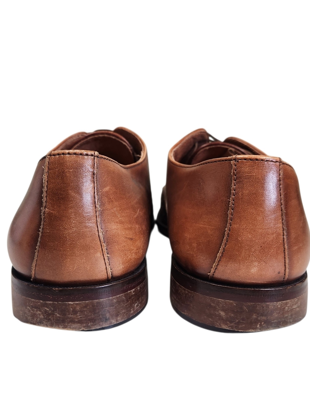 Nordstrom Leather ITALY Dress Shoes Oxford Derby Cap Toe Woven Men's Size 10.5 M - Picture 7 of 11